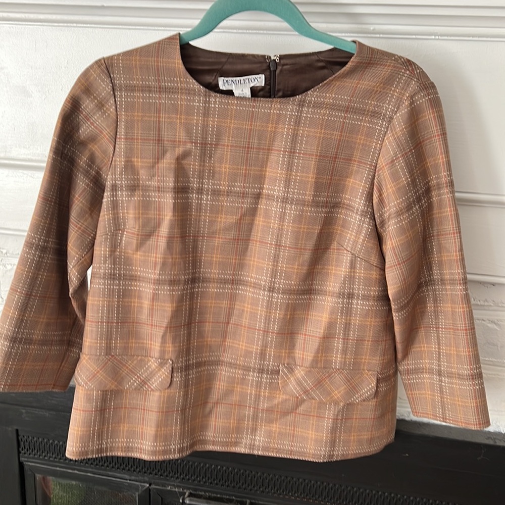 Pendleton Virgin Wool Plaid Top - image 1